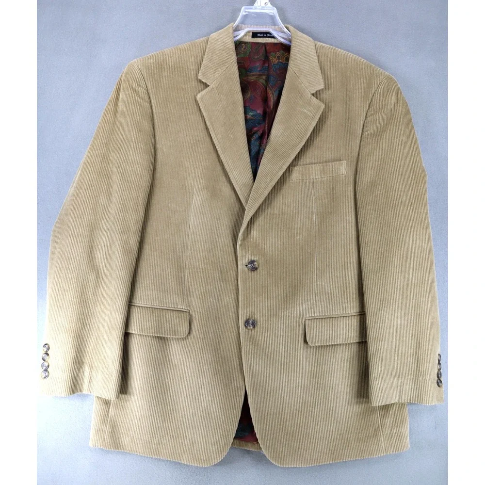 Lauren Corduroy Blazer Sz 42R Brown 2 Button Sport Coat Jacket Ralph Lauren Polo